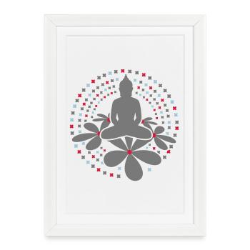 Buddha Mandala - Framed poster (27 × 37 cm) - white - Front