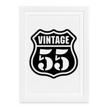 Vintage 55 - Framed poster (27 × 37 cm) - white - Front