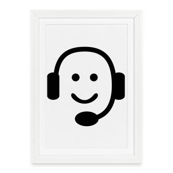Nerd - Affiche encadrée (27 × 37 cm) - blanc - Devant