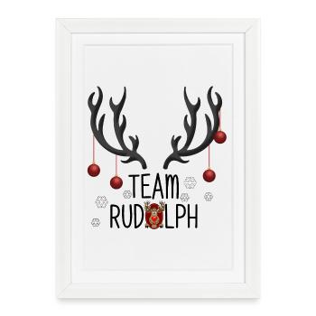 Aventure de Noël de l’équipe Rudolph - Affiche encadrée (27 × 37 cm) - blanc - Devant