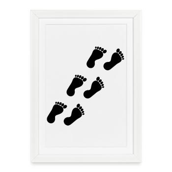 Foot Feet Foot Care Podiatry Gift Gift Idea - Affiche encadrée (27 × 37 cm) - blanc - Devant