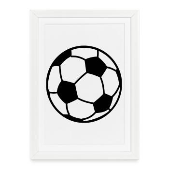Football logo ball for association logo on clothing - Framed poster (27 × 37 cm) - white - Front