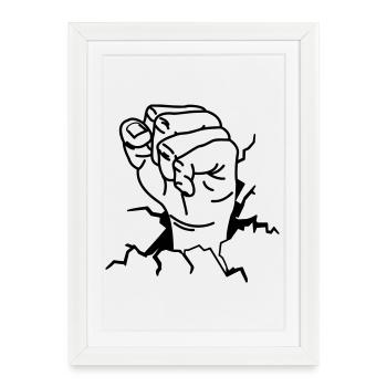 FIST - Framed poster (27 × 37 cm) - white - Front