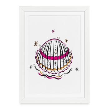 Shell Summer Holiday - Framed poster (27 × 37 cm) - white - Front