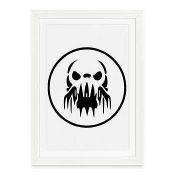 Logo Zombie Alien - Framed poster (27 × 37 cm) - white - Front
