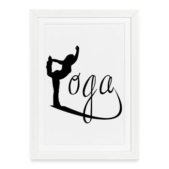 yoga - Affiche encadrée (27 × 37 cm) - blanc - Devant