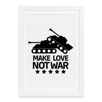 guerre, anti-guerre, contre la guerre - Affiche encadrée (27 × 37 cm) - blanc - Devant