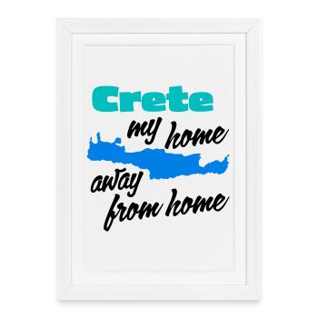 Crète – ma deuxième maison - Affiche encadrée (27 × 37 cm) - blanc - Devant