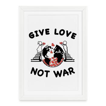 La paix, pas la guerre - Affiche encadrée (27 × 37 cm) - blanc - Devant