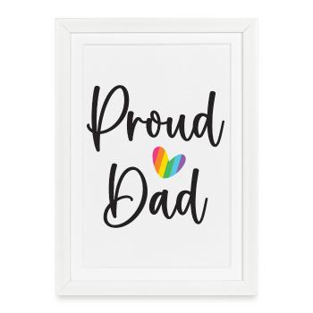Papa fier - Affiche encadrée (27 × 37 cm) - blanc - Devant