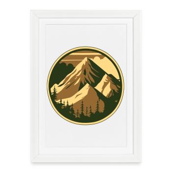 The mountain is calling - Framed poster (27 × 37 cm) - white - Front