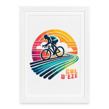 Col d’Eze : l’ascension des rêves - Affiche encadrée (27 × 37 cm) - blanc - Devant
