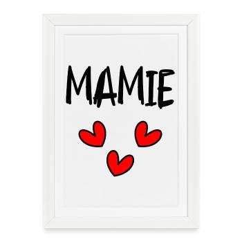 MAMIE - Affiche encadrée (27 × 37 cm) - blanc - Devant