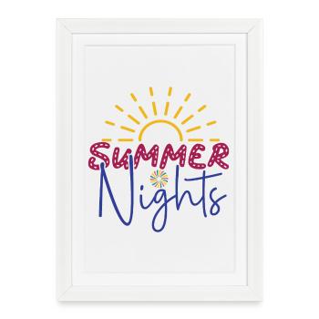 Nuits d’été - Affiche encadrée (27 × 37 cm) - blanc - Devant