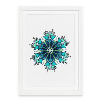 Flocon de neige - Affiche encadrée (27 × 37 cm) - blanc - Devant