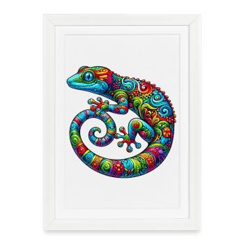 Gecko - Framed poster (27 × 37 cm) - white - Front