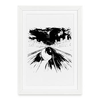 Bowling - Affiche encadrée (27 × 37 cm) - blanc - Devant