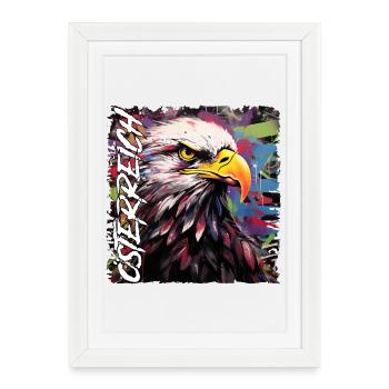Austria Design with Eagle for Austrians - Framed poster (27 × 37 cm) - white - Front