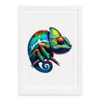 Chameleon - Framed poster (27 × 37 cm) - white - Front