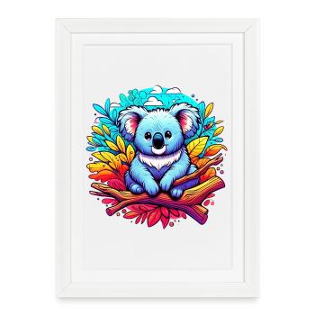 Koala - Framed poster (27 × 37 cm) - white - Front