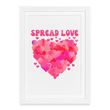 Spread love - Framed poster (27 × 37 cm) - white - Front