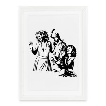 Parti - Affiche encadrée (27 × 37 cm) - blanc - Devant