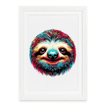 Sloth - Framed poster (27 × 37 cm) - white - Front