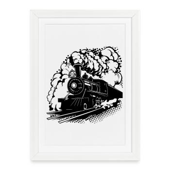 Railway Graphic - Framed poster (27 × 37 cm) - white - Front
