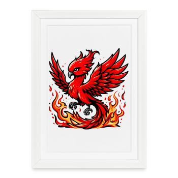 Red Phoenix - Framed poster (27 × 37 cm) - white - Front