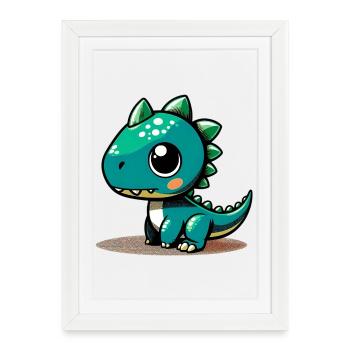 Dinosaur - Framed poster (27 × 37 cm) - white - Front