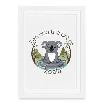 L’Art Du Koala - Koala Zen - Affiche encadrée (27 × 37 cm) - blanc - Devant
