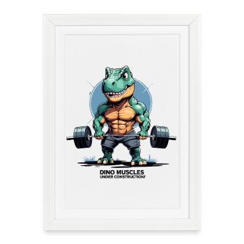 Dino muscles in development - Framed poster (27 × 37 cm) - white - Front