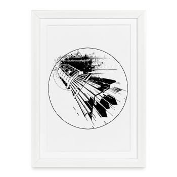 Volant - Affiche encadrée (27 × 37 cm) - blanc - Devant
