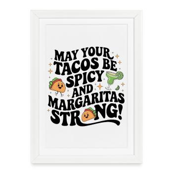 Tacos Sinco de Mayo - Affiche encadrée (27 × 37 cm) - blanc - Devant