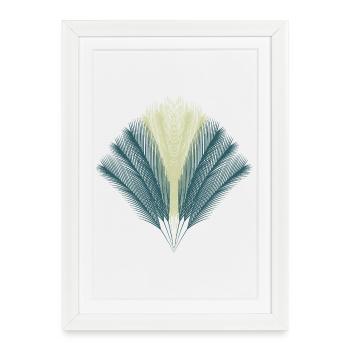 Feather Fan - Framed poster (27 × 37 cm) - white - Front