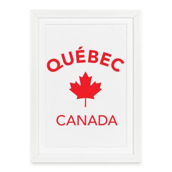 QUÉBEC CANADA - Affiche encadrée (27 × 37 cm) - blanc - Devant