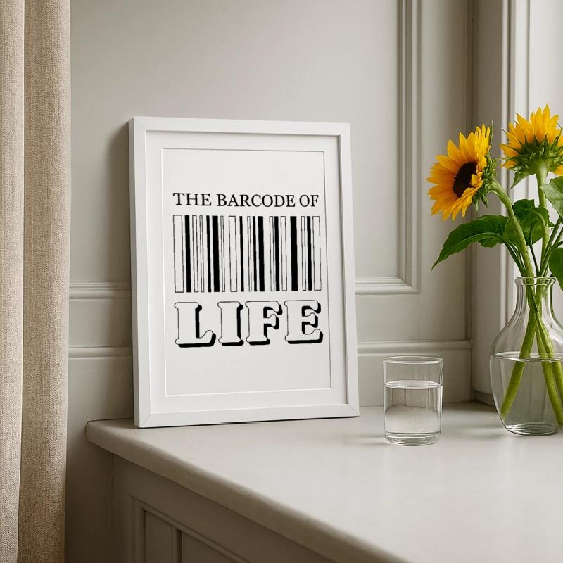 Le code-barres de la vie / Der Strichcode des Lebens Affiche encadrée (27 × 37 cm)