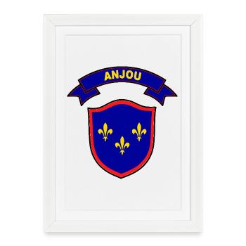 Anjou - Affiche encadrée (27 × 37 cm) - blanc - Devant