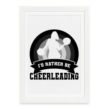 Dicton de pom-pom girl - Affiche encadrée (27 × 37 cm) - blanc - Devant