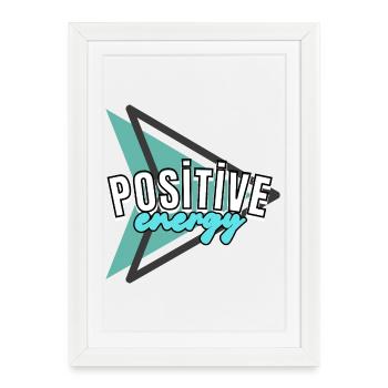 positive energi  - Framed poster (27 × 37 cm) - white - Front