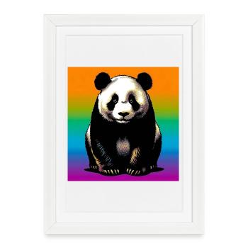 panda - Framed poster (27 × 37 cm) - white - Front