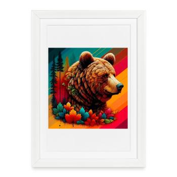 bear - Framed poster (27 × 37 cm) - white - Front