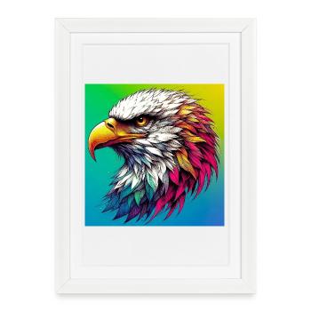 eagle - Framed poster (27 × 37 cm) - white - Front
