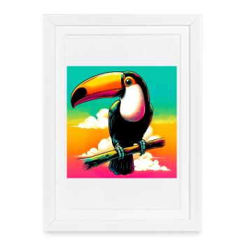 toucan - Framed poster (27 × 37 cm) - white - Front
