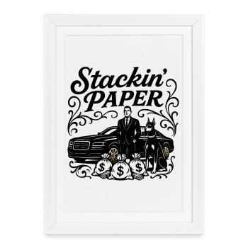 Papier Stackin - Affiche encadrée (27 × 37 cm) - blanc - Devant