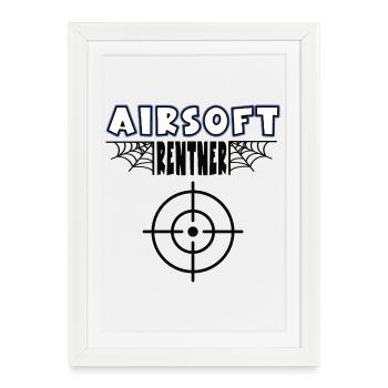 Airsoft Retraité Airsoft Joueur Airsoft Retraite Retraite - Affiche encadrée (27 × 37 cm) - blanc - Devant