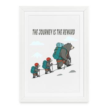 Bear Trail : Voyage récompensé - Affiche encadrée (27 × 37 cm) - blanc - Devant