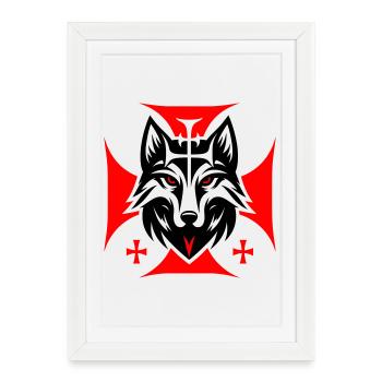 Demon Silhouette - Framed poster (27 × 37 cm) - white - Front