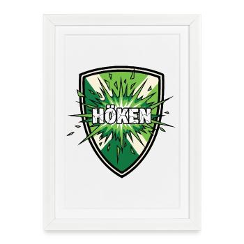 Höken Achterhoek flag - Framed poster (27 × 37 cm) - white - Front