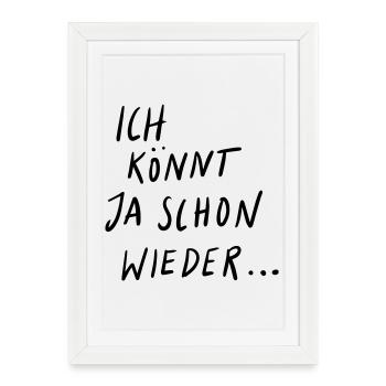 Je pourrais recommencer - Affiche encadrée (27 × 37 cm) - blanc - Devant